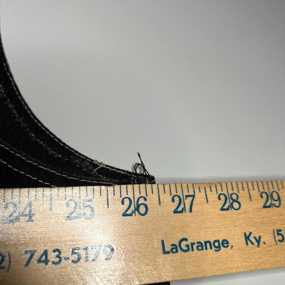 Vintage Gino Venucci Denim Work Vest Black L-XL Utility Western XXX Heavy Stitch - Picture 5 of 14